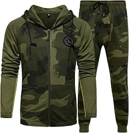 MANLUODANNI Men's Tracksuits 2 Piece Outfit Casual Long Sleeve Sweat Suit Set Full Zipper Sports Jogging Suits - Best Deal Finder