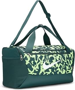 Nike 9.5 CAT AOP Brasilia Duffel Bag, 41 Liter Capacity, Small, Deep Jungle/Light Lemon Twist/White - Best Deal Finder