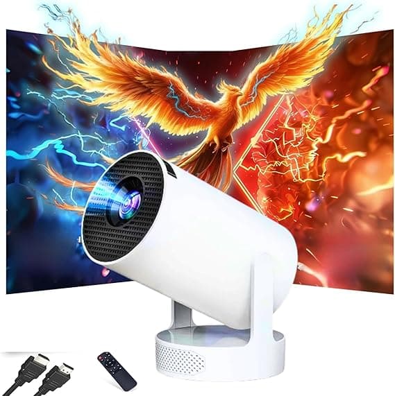 Portable Mini Projector With WiFi 6 &amp; Bluetooth 5.0, 4K 1080P Support, 280 ANSI, Auto Keystone, Android/iOS/USB/HDMI For Bedroom Home Outdoors on Amazon.ae - Price Tracker