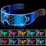 LED Light Up Glasses, Cyberpunk Luminous Visor Glasses, Unique 7 Colors Rechargeable Futuristic Style Party Glasses Cool Neon Funny Shine Goggles for Cosplay Glasses Bar Club Party Decoration Gifts - Amazon.ae Price Tracker