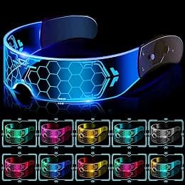LED Light Up Glasses, Cyberpunk Luminous Visor Glasses, Unique 7 Colors Rechargeable Futuristic Style Party Glasses Cool Neon Funny Shine Goggles for Cosplay Glasses Bar Club Party Decoration Gifts - Amazon.ae Price Tracker