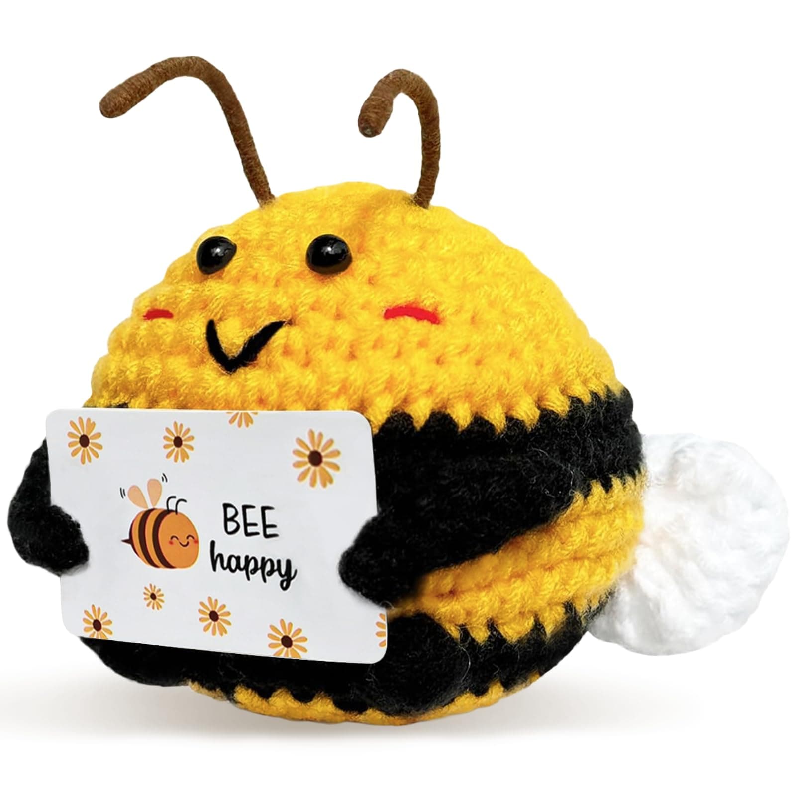 SZMDLX Positive Crochet Animals Bee Birthday Gift for Women, Emotional Support Crochet Bees, Home Office Desk Decor Gifts on Amazon.ae - Price Tracker