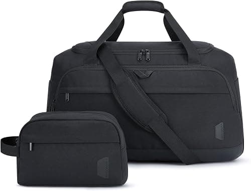 Duffle Bag for Travel with Toiletry Bag, BAGSMART 38L Carry on Weekender Overnight Bags for Men,Duffel Bags for Traveling, Black, 38L on Amazon - Best Deal Finder