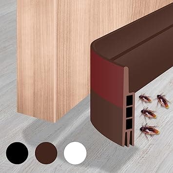 2M 3-Layer Door Seal Strip, Door Draft Stopper, Bottom Seal Strip, Adhesive Draft Blocker for Exterior & Interior Doors, Dust, Air, Soundproof, Weather Stripping(Brown) - Amazon.ae Price Tracker