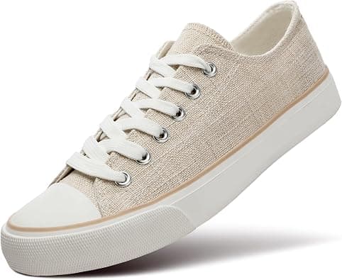 Womens Canvas Sneakers High Top Lace ups Casual Walking Shoes on Amazon.ae - Price Tracker