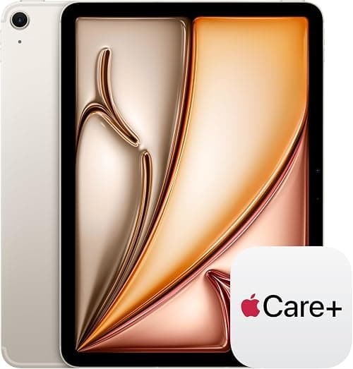 Apple iPad Air 11-inch with M3 chip Built for Apple Intelligence, 1TB, 12MP Front/Back Camera, Wi-Fi 6E + 5G Cellular — Starlight with AppleCare+ (2 Years) on Amazon.ae - Price Tracker