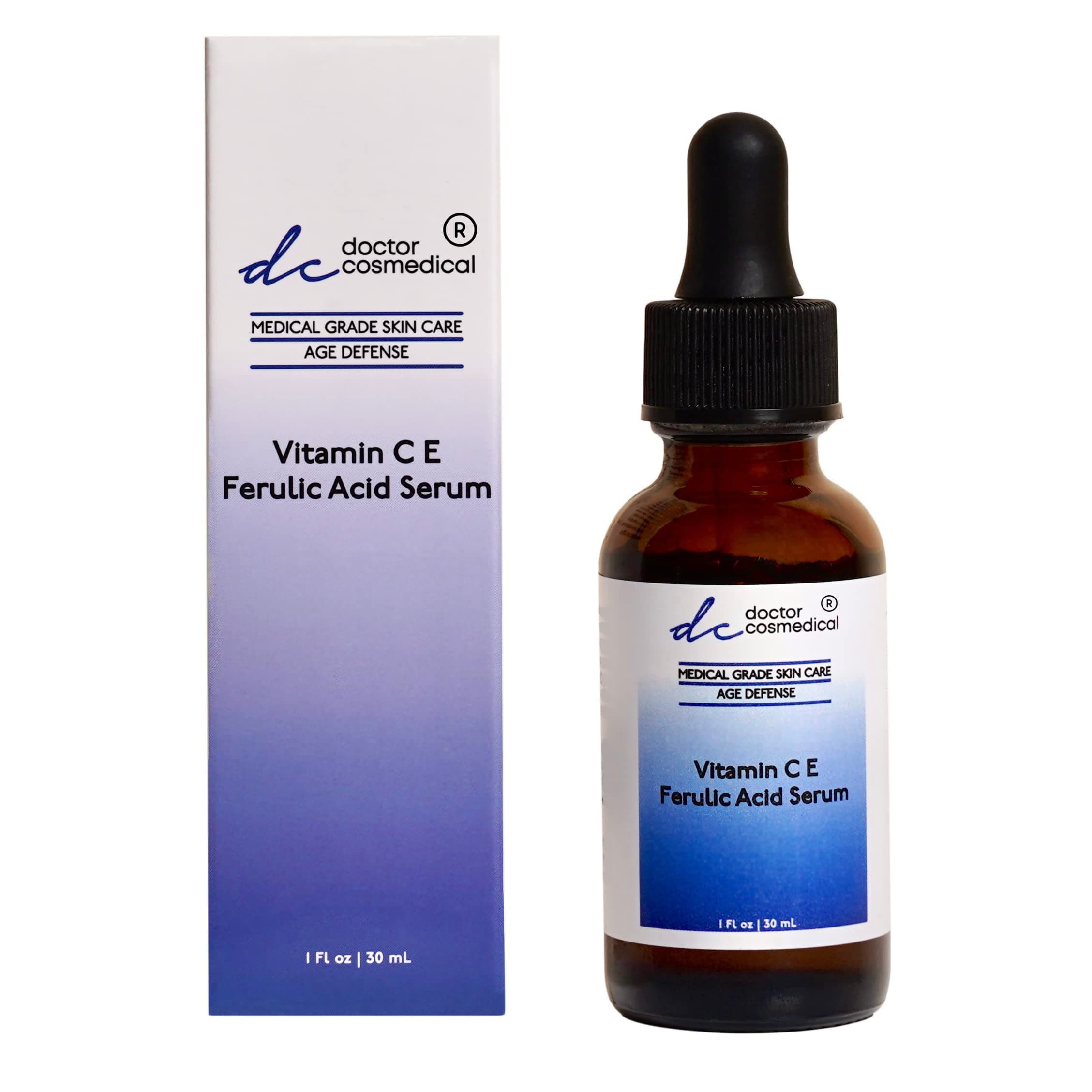 Doctor Cosmedical Vitamin C & E Ferulic Acid Face Serum | Organic Vitamin C E | Best Vitamin E C for Scars | Perfect Skin Brightening Face Serum for All Skins | 100% Vitamin C & E | 1 FL Oz/30ml on Amazon.ae - Price Tracker