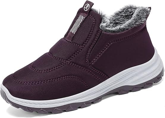 Women Snow Boots Winter Snow Boots for Women Slip On Waterproof Casual Mid Top Barefoot Shoes with Arch Support Warm Fur Lined Orthopedic Sneaker Non Slip Shoes Lightweight Walking Booties on Amazon.ae - Price Tracker