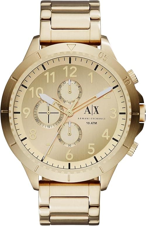 Armani Exchange Men's Chronograph, Gold-Tone Stainless Steel Watch, AX1752 on Amazon.ae - Price Tracker