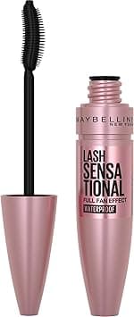 Maybelline Lash Sensational Waterproof Mascara, Lengthening and Volumizing for a Full Fan Effect,Very Black, 1 Count - متتبع أسعار Amazon.sa