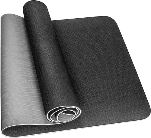 SKY LAND Yoga Mat Non-Slip 6mm Thick | Eco-Friendly TPE Exercise Mat for Yoga, Pilates, HIIT & Home Workouts | Extra Long 183x61cm Cushioning Fitness Mat for Joint Protection (Black) EM-9304-H on Amazon.ae - Price Tracker