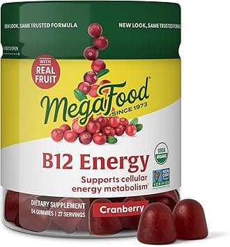MegaFood Vitamin B12 Energy Gummies - Vegan - With Methyl B12 Vitamins to Support Cellular Energy Production - Cranberry - Daily Vitamin B12 Supplement - USDA Organic - 70 Gummies, 35 Servings on Amazon.ae - Price Tracker