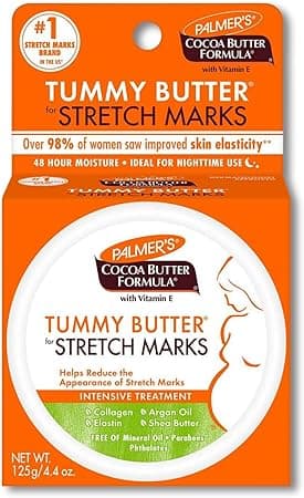 Palmer's Cocoa Tummy Butter Formula for Stretch Marks-Vitamin E-48 Hrs Moisture-Reduce Appearance of Mark-Improve Skin Elasticity-Ideal Nighttime-No Paraben,Sulphate,Dyes,Mineral Oil-125g on Amazon.ae - Price Tracker