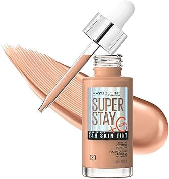 Maybelline Super Stay Up to 24HR Skin Tint, Radiant Light-to-Medium Coverage Foundation, Makeup Infused With Vitamin C, 129, 1 Count on Amazon.ae - Price Tracker
