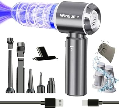 Handheld Car Vacuum Cleaner Cordless Powerful 22000Pa Strong Cyclonic Suction Blowing Brushless Motor Mini Portable Rechargeable Lightweight Blower for Pet Hair Vehicle Home Office Dark Grey on Amazon - Best Deal Finder