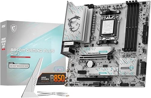 MSI B850M GAMING PLUS WIFI Motherboard, mATX - Supports AMD Ryzen 9000/8000 / 7000 Processors, AM5 - DDR5 Memory Boost 8200+ MT/s (OC), PCIe 5.0 x16 & 4.0 x4, M.2 Gen5, Wi-Fi 7, 5G LAN على Amazon.ae - متتبع الأسعار