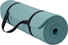 Gaiam Essentials Thick Yoga Mat Fitness & Exercise Mat with Easy-Cinch Yoga Mat Carrier Strap, 72"L x 24"W x 2/5 Inch Thick - Amazon.ae Price Tracker