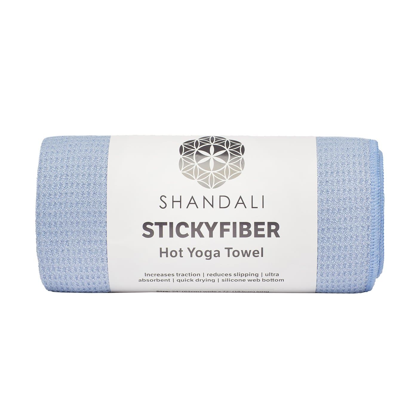 Shandali Stickyfiber Hot Yoga Towel - Silicone Backed Yoga Mat-Sized, Absorbent, Non-Slip, 24" x 72" Bikram, Gym, and Pilates - (Blue, Standard) on Amazon.ae - Price Tracker