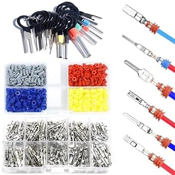 Automotive Connector Pins Crimped Terminal kit, Car Electrical Wire Terminal Kit, Include 420 Terminal Pins, 400 Waterproof Plugs and 18 Terminal Removal Tools, Motorcycle ATV Wire Removal Plug on Amazon.ae - Price Tracker