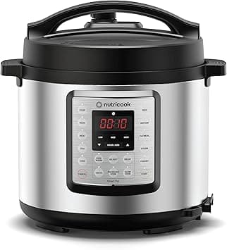 Nutricook Smart Pot Eko, 1000 Watts - 9 In 1 Instant Programmable Electric Pressure Cooker, 6 Liters, 14 Smart Programs, Brushed Stainless Steel/Black, 2 Years Warranty, Silver/Black on Amazon.ae - Price Tracker