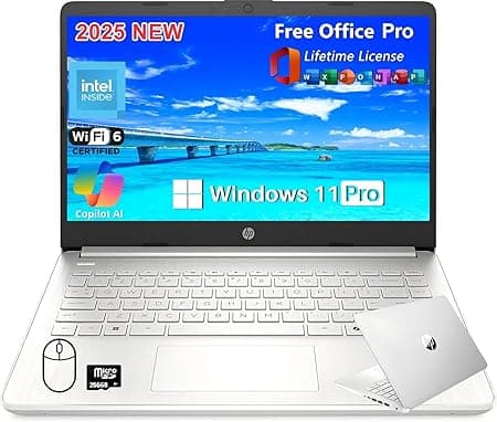 HP 2025 Latest 14" HD Laptop Computer, Intel Processor N150, 16 GB RAM, 384 GB Storage(128GB UFS+256GB MSD), with Office Lifetime License, Copilot AI, Wi-Fi 6, Webcam, Windows 11 Pro, w/Accessories on Amazon.ae - Price Tracker