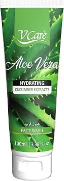 Vcare Face Wash 100ml - Refreshing & Hydrating Formula | Aloe Vera & Cucumber Extract | Gentle Cleanser for Fresh, Rejuvenated Skin on Amazon.ae - Price Tracker