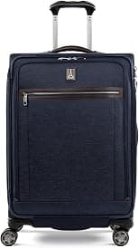 Travelpro Platinum Elite Softside Expandable Checked Luggage, 8 Wheel Spinner Large Suitcase, TSA Lock, Men and Women - Best Deal Finder