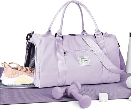 Gym Bag Womens,Travel Duffel Carry on Bag Sport Tote Bag Weekend Overnight Bag, A3-Light Purple, Gym Bag on Amazon.ae - Price Tracker