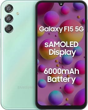 Samsung Galaxy F15 5G (Jazzy Green, 6GB RAM, 128 GB Storage) 90 hz Super AMOLED Plus MediaTek Dimensity 6100+ 50MP camera Dual-SIM 6000mAh Battery Up to 12GB RAM with RAM Plus on Amazon.ae - Price Tracker