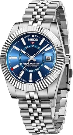 NIBOSI Men's Watches Analog Minimalist Business Watches for Men Chronograph Casual Wrist Watches Stainless Steel Strap Date - Amazon.ae Price Tracker