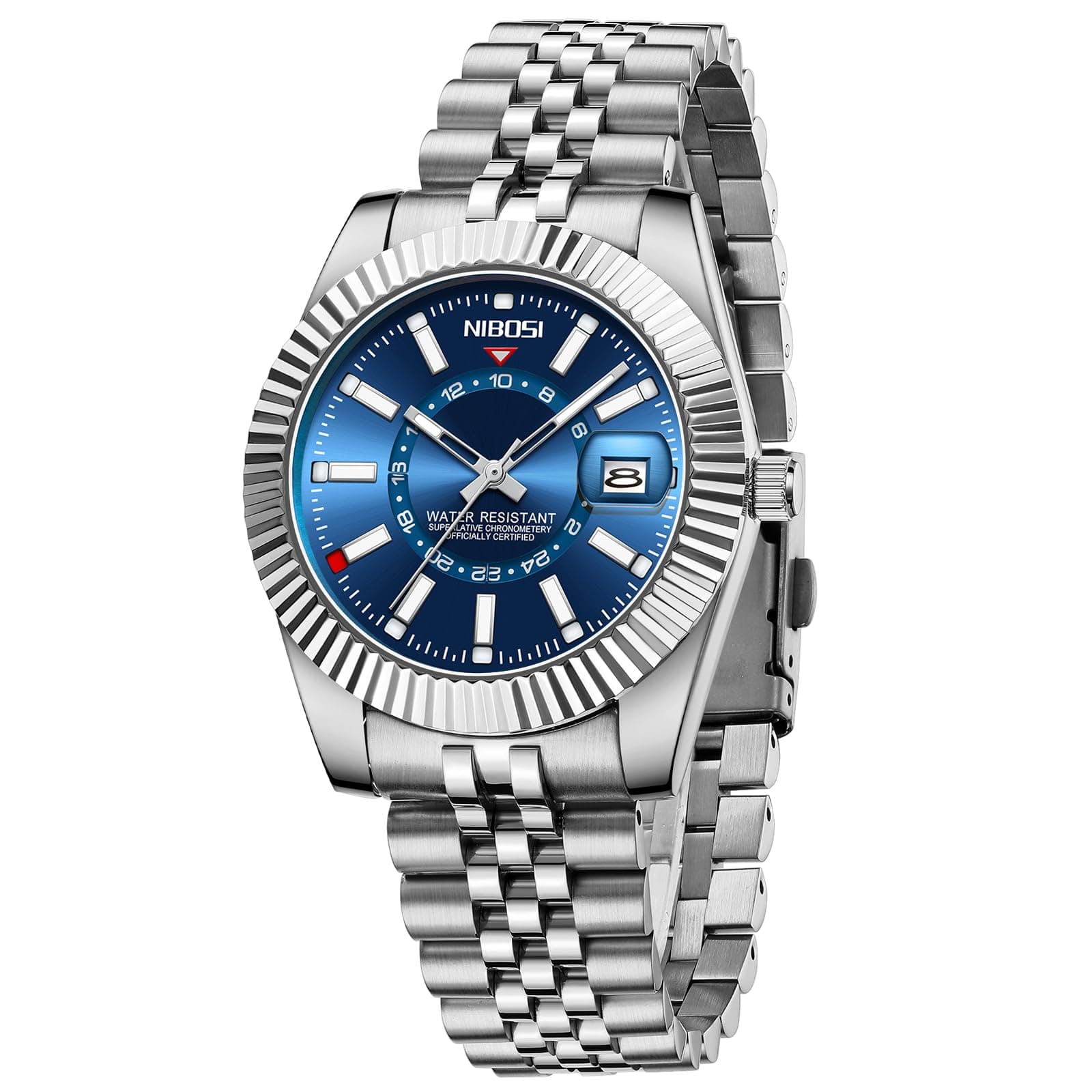 NIBOSI Men's Watches Analog Minimalist Business Watches for Men Chronograph Casual Wrist Watches Stainless Steel Strap Date on Amazon.ae - Price Tracker