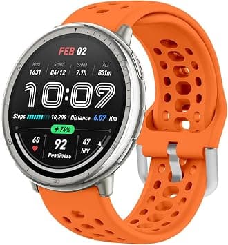 GIOPUEY Straps Compatible with Amazfit Active 2, Soft Silicone Strap [Wear-Resistant] [Breathable] - Orange on Amazon.ae - Price Tracker