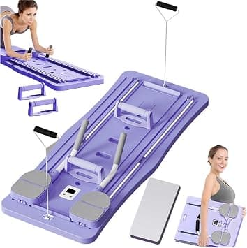 Pilates Reformer Set,Multi-Purpose Foldable Pilates Reformer Board,High Strength Pilates Equipment Portable Fitness Board For Home Women Men - Best Deal Finder