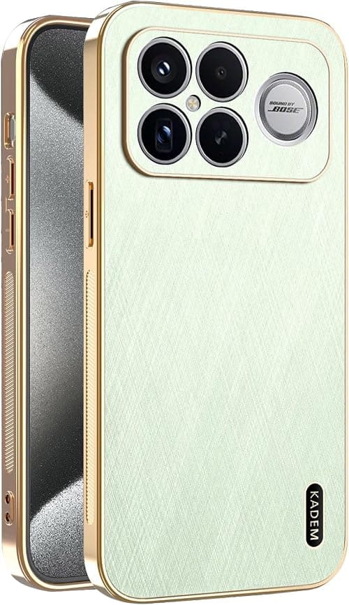 ILING Case for Xiaomi Poco F8 Ultra 5G, Elegant Brushed Metal Design, Premium Leather Finish Case, Ultra Thin Soft Silicone TPU Bumper Anti-Shock Cover (Green) on Amazon.ae - Price Tracker