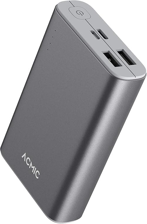 ACMIC Power Bank 10000mAh, Portable Charger PD QC 3.0 18W Fast Charging USB C Slim Battery Pack External Phone Battery for 16 Pro/16 Pro Max/15/14 Series, Samsung, Xiaomi, Smart Devices - Grey on Amazon.ae - Price Tracker