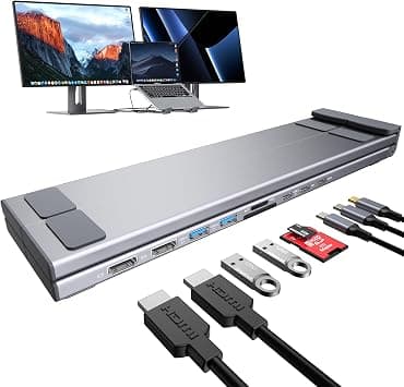 USB C Docking Station Stand, 9 in 1 Dual Monitor 4K@60Hz HDMI Docking Station with 2 HDMI, 2 USB 3.0, Fast Charging PD 100W, Universal Dock Station for USB C Laptops on Amazon.ae - Price Tracker