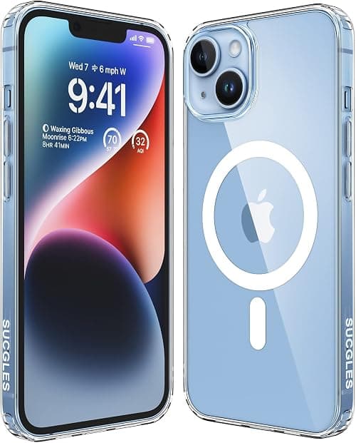 (2023 New) for iPhone 14 Plus Case with MagSafe, [Strong Magnet] [Non-Yellowing] [10FT Military Grade Protection] Magnetic Clear Slim Phone Case Thin Cover for Apple iPhone 14plus (Clear-Mag Safe) on Amazon.ae - Price Tracker