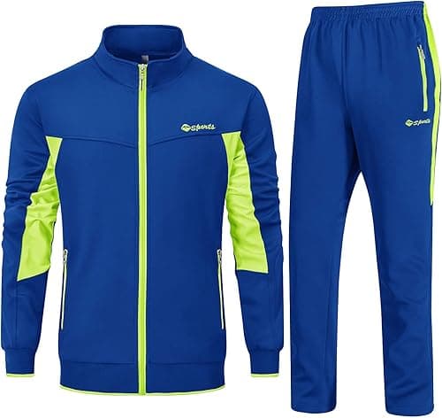 Rdruko Men's Tracksuit Athletic Full Zip Casual Sports Jogging Gym Sweatsuit on Amazon.ae - Price Tracker