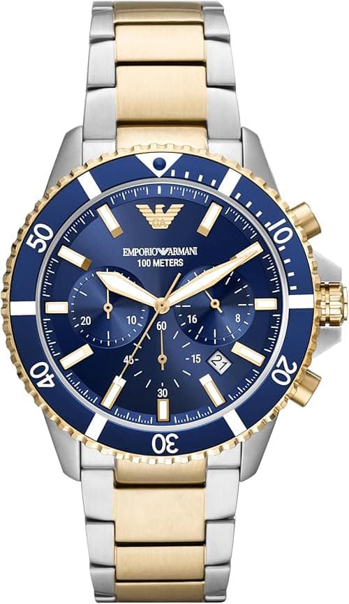 Emporio Armani Men's Dive-Inspired Sports Watch with Stainless Steel, Ceramic, or Silicone Band on Amazon.ae - Price Tracker