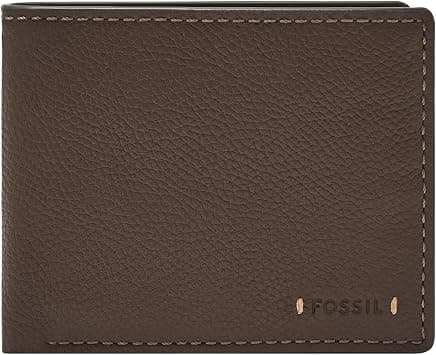 Fossil Carson Leather Bifold Wallet for Men with Flip ID - متتبع أسعار Amazon.sa