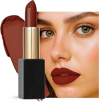 Global Fashion Lubrication Matte Lipstick - 24 Vibrant Shades, Long‑Lasting, Moisturizing Matte Finish Enriched with Vitamin E & Argan‑Oil, High‑Pigment Nude & Red Tones (112) on Amazon.ae - Price Tracker