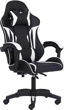 Millhouse Sport Desk Chair Adjustable Office Gaming Racing Chair Lumbar and Head Pillow Chair X3577 - White on Amazon.ae - Price Tracker
