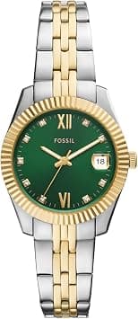 Fossil Women's Scarlette Three-Hand Date Two-Tone Stainless Steel Watch - Best Deal Finder