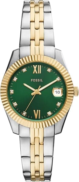 Fossil Women's Scarlette Three-Hand Date Two-Tone Stainless Steel Watch - Best Deal Finder