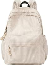 School Backpack for Girls, Corduroy Bookbag with 6X Cute Pin Accessories, Lightweight Laptop Bags for Teens, Women - Best Deal Finder