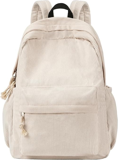 School Backpack for Girls, Corduroy Bookbag with 6X Cute Pin Accessories, Lightweight Laptop Bags for Teens, Women على Amazon.ae - متتبع الأسعار