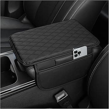 Upgraded Car Center Console Cover,Microfiber Leather Car Armrest Cover Cushion with 2 Storage Bags,Car Armrest Storage Box Car Interior Accessories for Most Vehicles (Black) - Amazon.ae Price Tracker