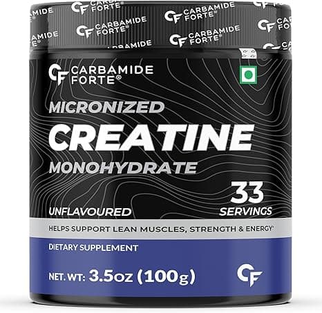 Carbamide Forte Micronised Creatine Monohydrate Powder 33 Servings – 100g | Creatine Supplement Powder Unflavoured for Lean Muscle Volumization, Strength & Energy on Amazon.ae - Price Tracker