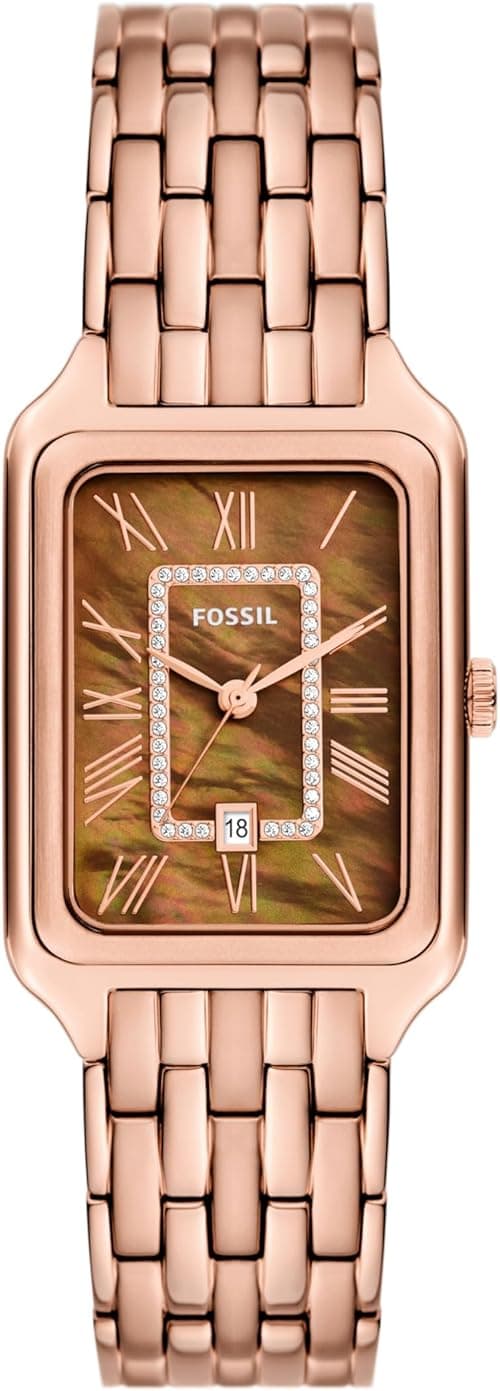 Fossil Raquel Three-Hand Date Rose Gold-Tone Stainless Steel Watch - ES5323 on Amazon.ae - Price Tracker