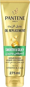 Pantene Pro-V Smooth and Silky Nourishing Oil Replacement Leave-On Cream, with Vitamins B, C and E, Controls Frizz, Locks Out Humidity, 275ml on Amazon.ae - Price Tracker